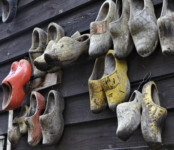 stock image Holland, Volendam (Amsterdam), typical dutch wooden shoes