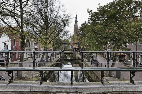 Holland, Edam village (Amsterdam), a water canal — Stock Photo, Image