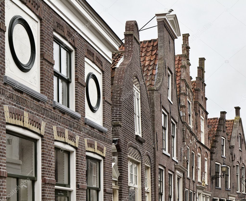 Holland, Edam village (Amsterdam), typical dutch stone houses