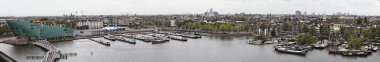 Holland, Amsterdam, panoramic view of the city clipart