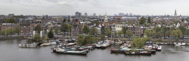 Holland, Amsterdam, panoramic view of the city clipart