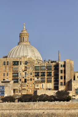 Malta Adası, valletta ve st. john co-katedral 's kubbe görünümü