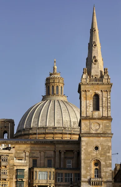 stock image Malta Island, view of Valletta's St. John Co-Cathedral's dome