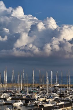 İtalya, siciliy, Akdeniz, marina di ragusa, lüks yatların görünümü