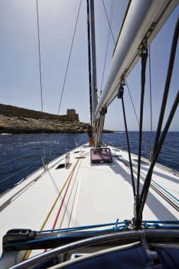 Malta, Gozo Island, view of the southern rocky coast