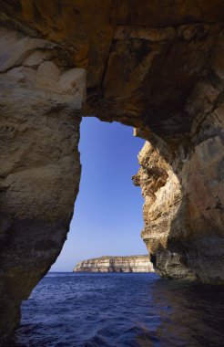 Malta, Gozo Island, view of the rocky coastline of the island clipart