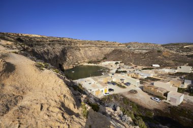 Malta, gozo Adası, dwejra iç lagoon view