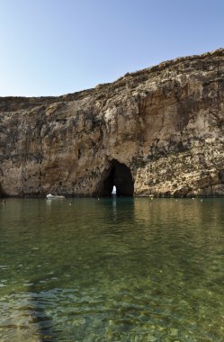 Malta, gozo Adası, dwejra iç lagoon view