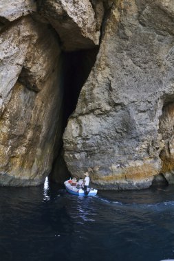 Malta, gozo Adası, dwejra iç lagoon view