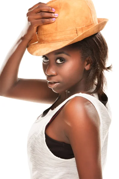 Bela jovem preto menina — Fotografia de Stock