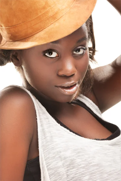 Krásná mladá černoška — Stock fotografie