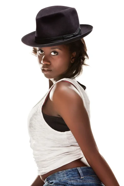 Piękny czarny dziewczyna — Zdjęcie stockowe