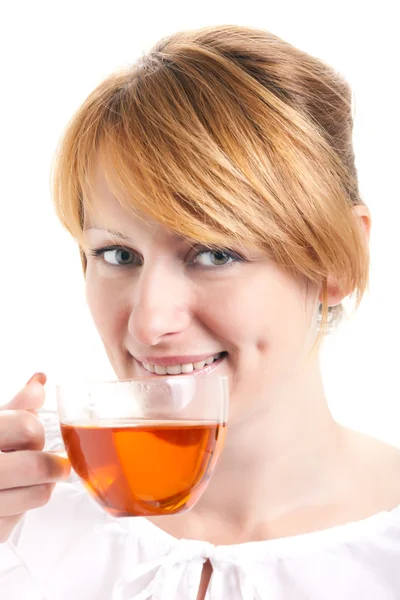 stock image Woman enjoying a cup of tea