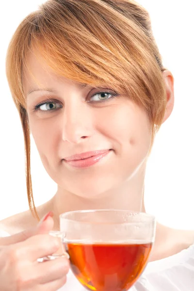 stock image Woman enjoying a cup of tea