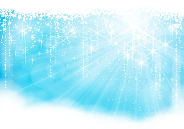 Slavnostní zářivě světle modrý vánoční / zimní pozadí (eps10) — Stockový vektor