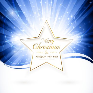 Golden Christmas star clipart