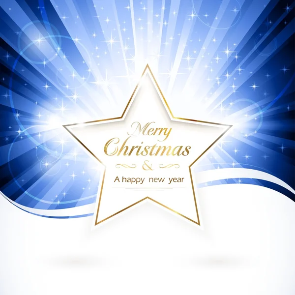 黄金のクリスマスの星 — ストックベクタ