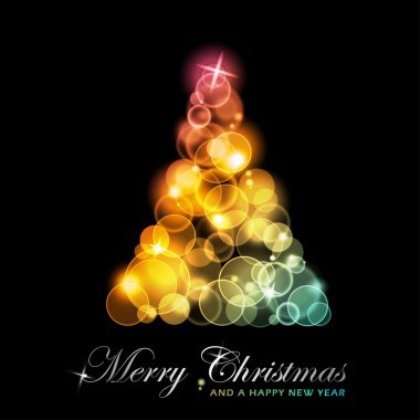 Colorful stylized Christmas tree clipart