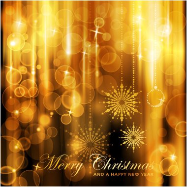 Sparkling lights Christmas Card clipart