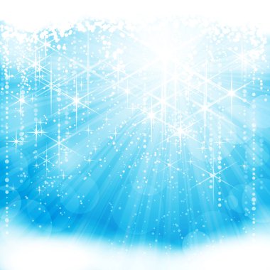 Festive sparkling light blue background (eps10) clipart