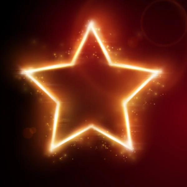 Cadre étoile Fiery — Image vectorielle