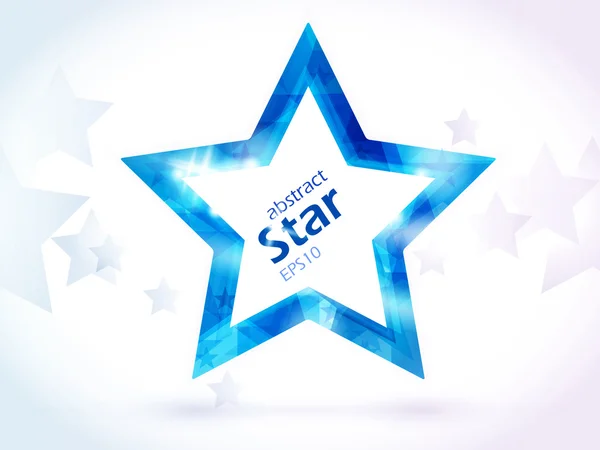 Estrella azul brillante — Vector de stock