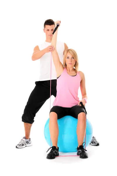 Exercício casal — Fotografia de Stock