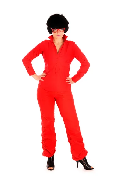 Senhora de vermelho — Fotografia de Stock