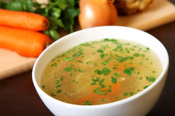 Delicious chicken soup — Stock Photo, Image