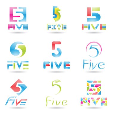 Icons for Number 5 clipart