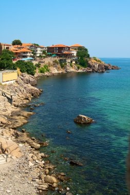 deniz kıyısı. Nessebar. Bulgaristan.