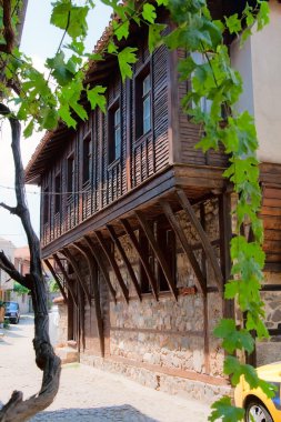 Second floor, balcony. Nessebar. Bulgaria. clipart