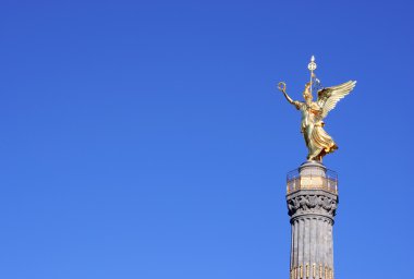 Statue der Siegessäule - Berlin victory column (copy space left) clipart