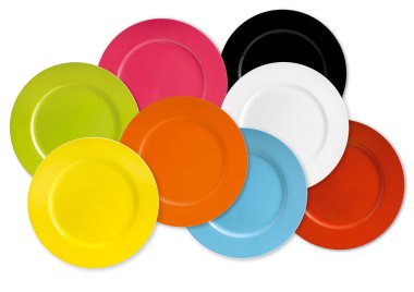 Colored plates clipart