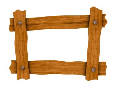 Wooden board frame clipart