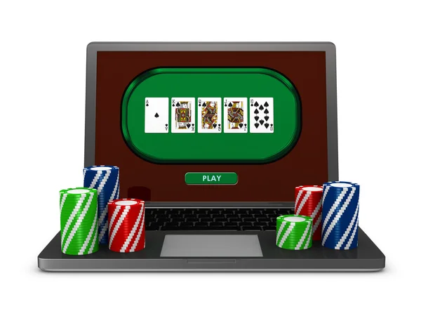 Gambling on line — Stock Photo, Image