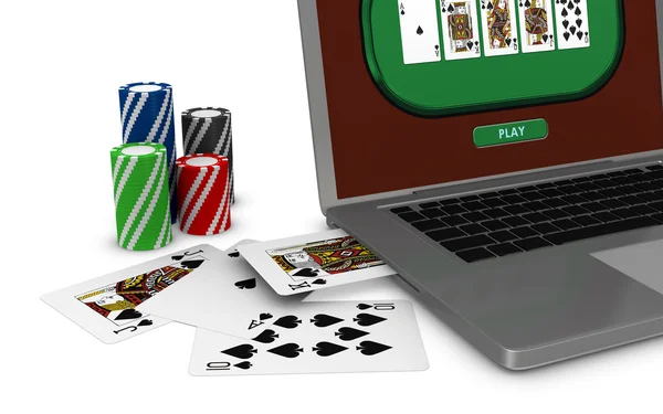 Gambling on line — Stock Photo, Image