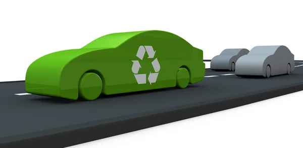 Концепция автомобилей и загрязнение окружающей среды — стоковое фото