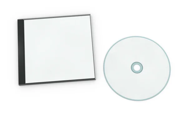 Caja de joyería de CD o DVD en blanco — Foto de Stock