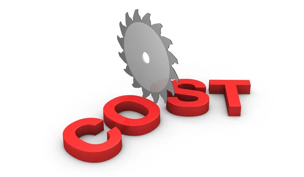 Concept van verlaging van de kosten — Stockfoto