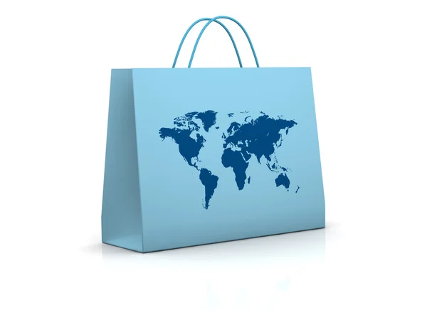 Begreppet verklig och online shopping — Stockfoto
