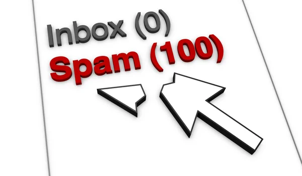 Koncept spamu — Stock fotografie