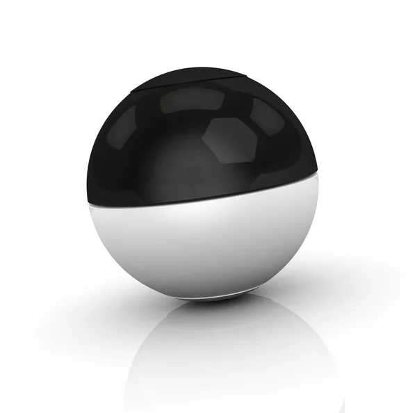 Esfera preto e branco — Fotografia de Stock