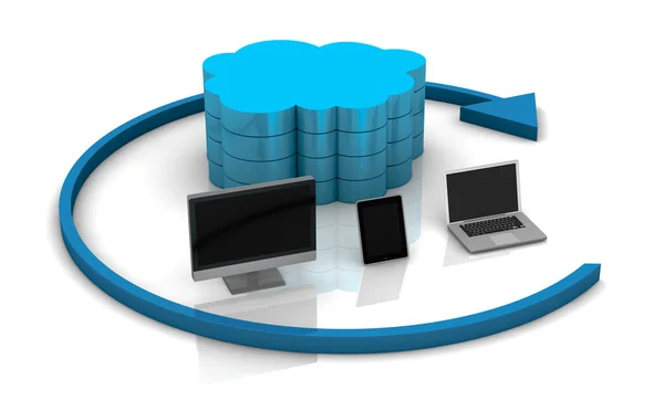 Concept van cloud computing — Stockfoto