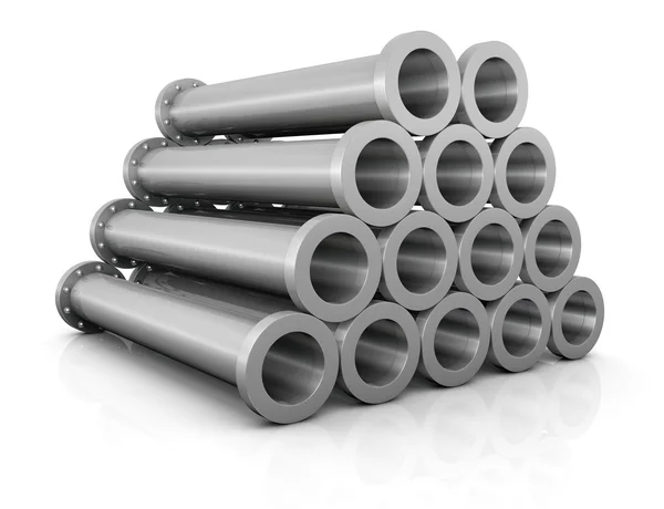 Pilha de tubos — Fotografia de Stock