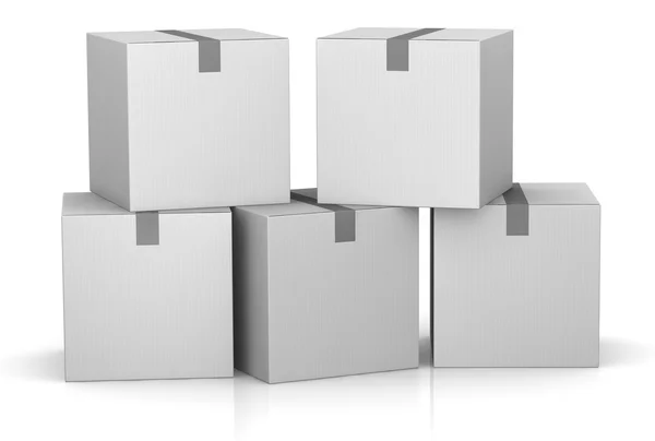 Pile of card boxes — Stock Photo, Image