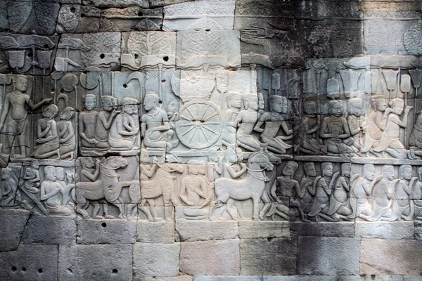 Sculpted wall, Angkor Wat — Stock Photo, Image