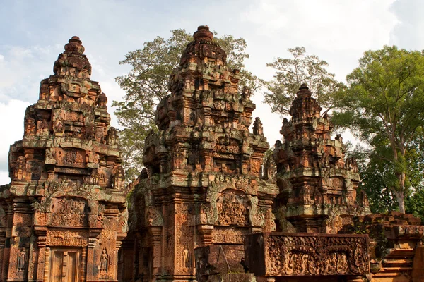 Chrám Banteay srei. Angkor, Kambodža — Stock fotografie