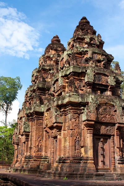 Hollywood blvd palmyBanteay srei świątyni. Angkor w Kambodży — Zdjęcie stockowe