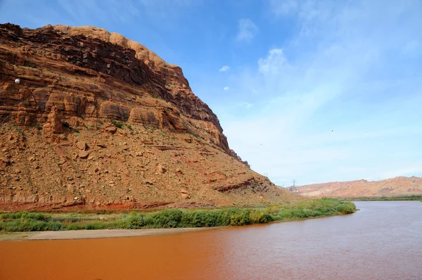 Portal Moab e Rim com o rio Colorado abaixo — Fotografia de Stock
